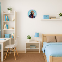 Detské nástenné hodiny MPM Raff modrá 4598.30, 30cm